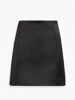 NEW ALEXANDER WANG Black High Waist A-Line Mini Skirt  Double Pocket Accent 6